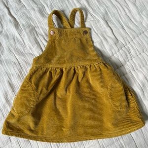 Zara corduroy overall dress